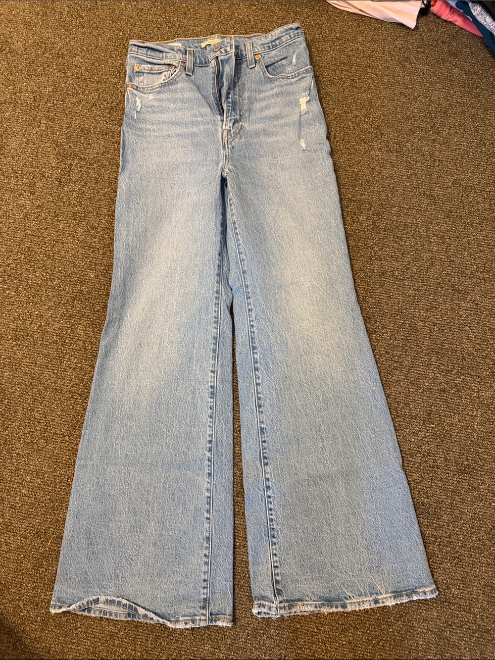 Levi's Light Blue Wide-Leg High-Rise Jeans